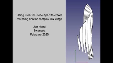 Using FreeCAD slice-apart functions to create ribs for complex RC wing forms