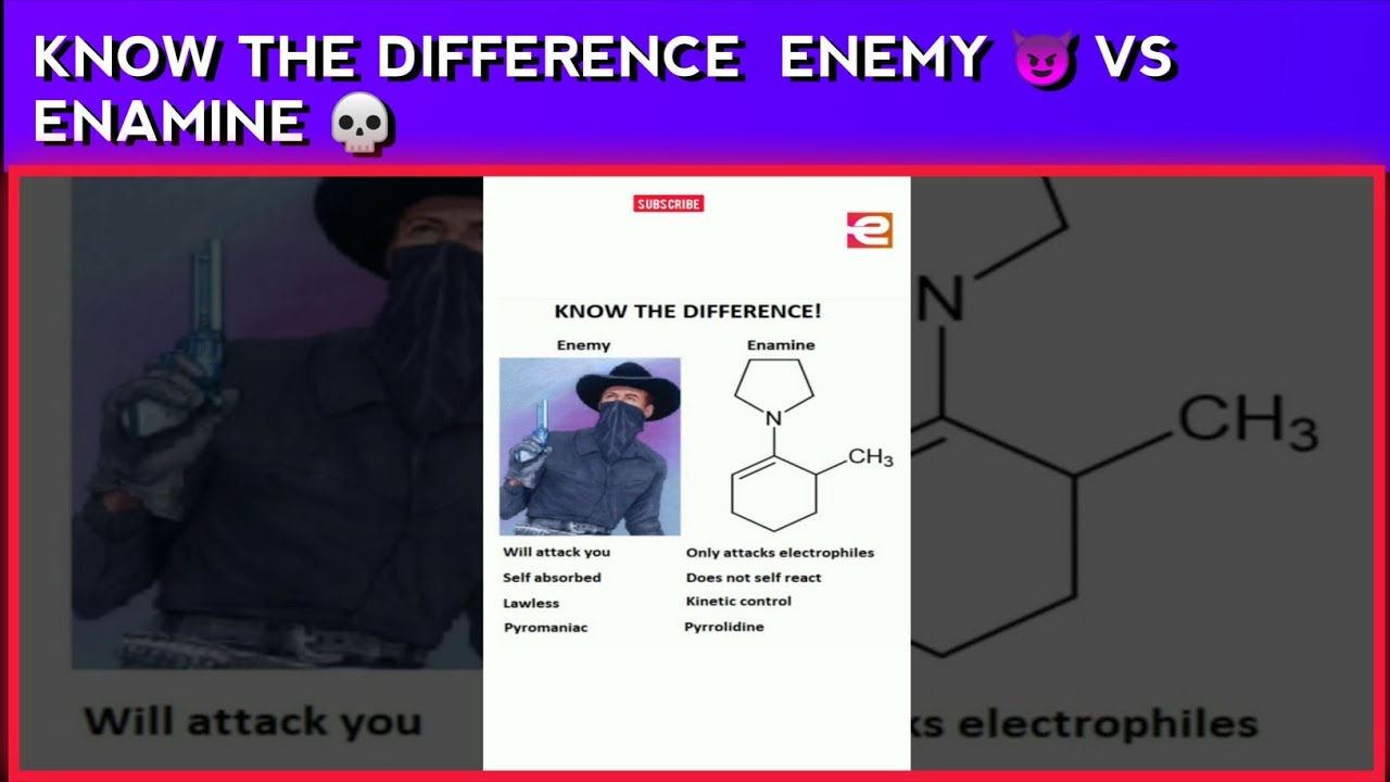 KNOW THE DIFFERENCE  Enemy 😈 vs  Enamine 💀