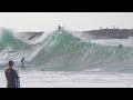 PRO Surfers and Skimboarders charge INSANE shorebreak at Wedge !!! Spring 2021