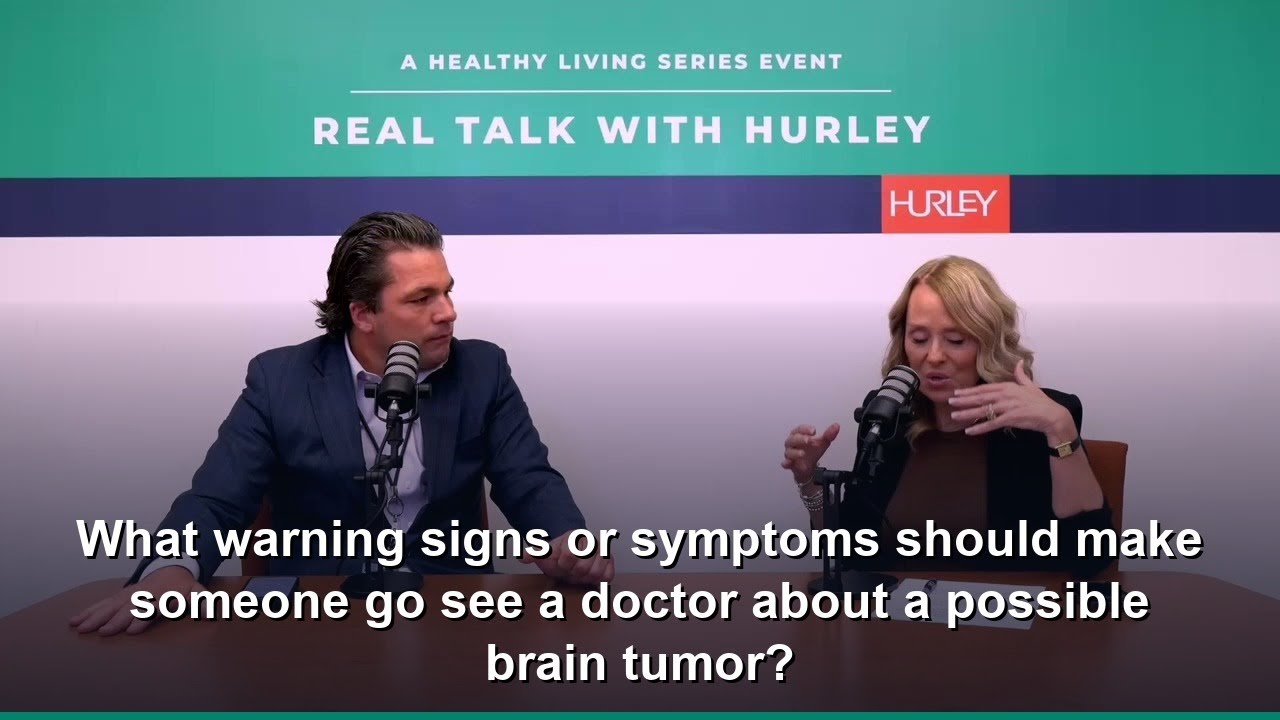 What warning signs or symptoms should make someone go see a doctor about a possible brain tumor?