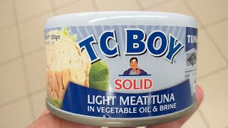 TC BOY Light Meat Tuna in vegetable oil & brine 200g | تي سي بوي لحم تونة خفيف في زيت نباتي 200 جم