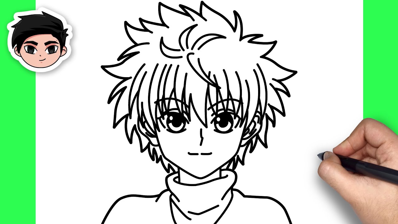 Killua Zoldyck Draw color  Esboço de anime, Como desenhar mangá, Como desenhar  anime