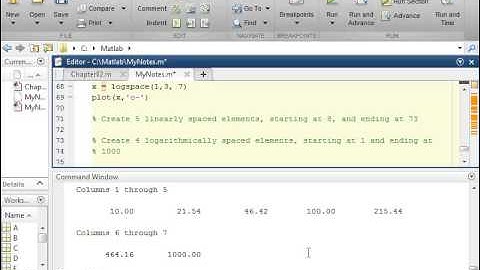 Creating and Manipulating Row Vectors in Matlab