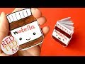 DIY Kawaii notebook of 1 sheet of paper - NO GLUE - Nutella Notebook DIY - Ideas for School