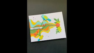 Spellbinders Rainbow Slice Tunnel with Perched Birds by Vicky Papaioannou