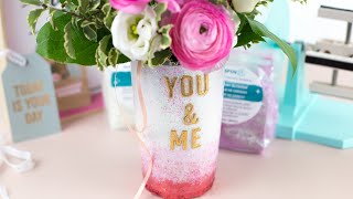 Glitter Tumbler Wedding Vase with the Spin It Pro