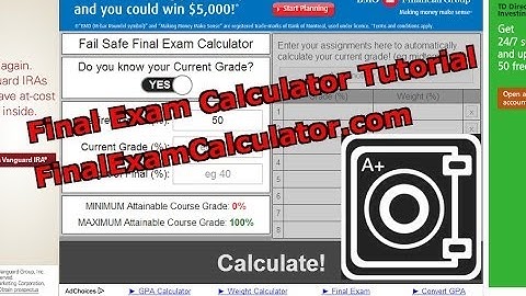Final Exam Calculator (Old Tutorial)