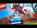 LEGO SONIC - SONIC DE CARRO NO MUNDO DOS DINOSSAUROS DE LEGO JURASSIC WORLD