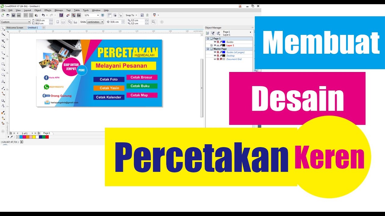 Cara Desain  Banner  Percetakan Keren Meriah YouTube