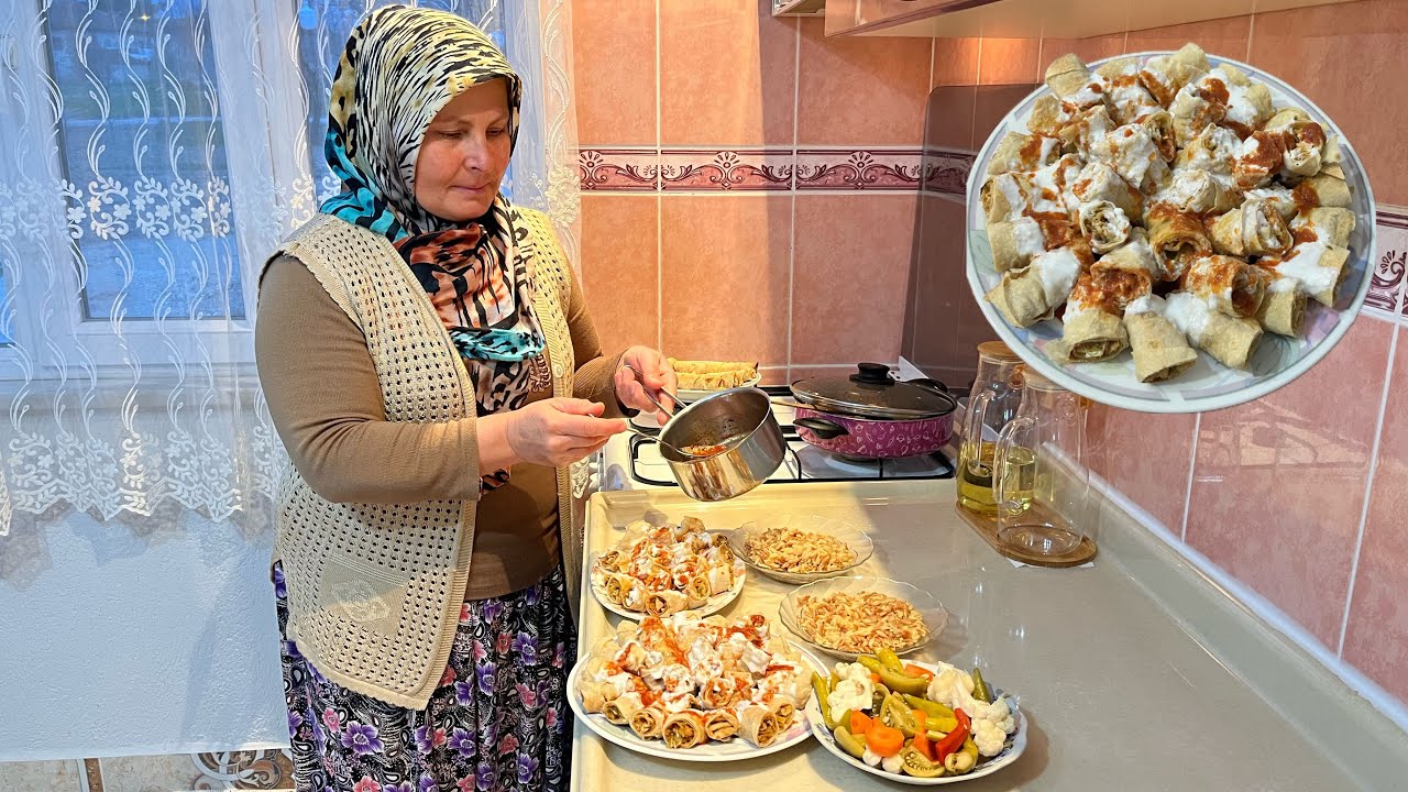Bu kebabı köy yufkasıyla denemediyseniz mutlaka deneyin❗️ köyde bol misafirli bir gün