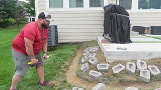 How to keep retaining wall strait using string line