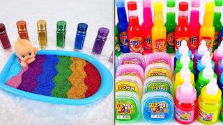 satisfying video l mixing all my slime smoothie l how make