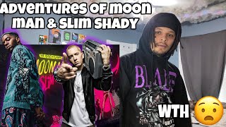 I LOST MY SH** - Kid Cudi, Eminem - The Adventures Of Moon Man & Slim Shady (LIVE-REACTION)