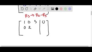 Determine the solution set to the system A 𝐱=𝐛 for the given coeff…