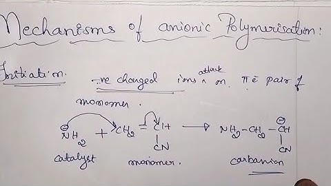 mechanism of anionic polymerization technique/ M.Sc. polymer chemistry/(easy and better explanation)