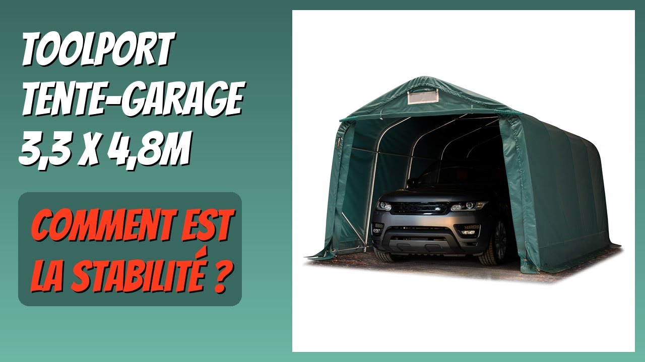 AVIS (2026) : TOOLPORT Tente-Garage 3,3 x 4,8m. DÉTAILS