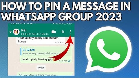 How to Pin a Message in WhatsApp Group After New Update (2023)