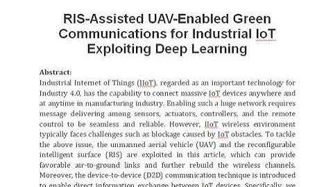RIS Assisted UAV Enabled Green Communications for Industrial IoT Exploiting Deep Learning