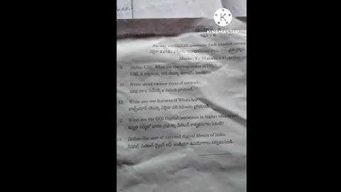 ICT degree 2 sem B.com VSU University 2022 question paper