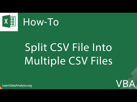 Create a Macro To Spit a CSV File Into Multiple CSV Files with Excel VBA