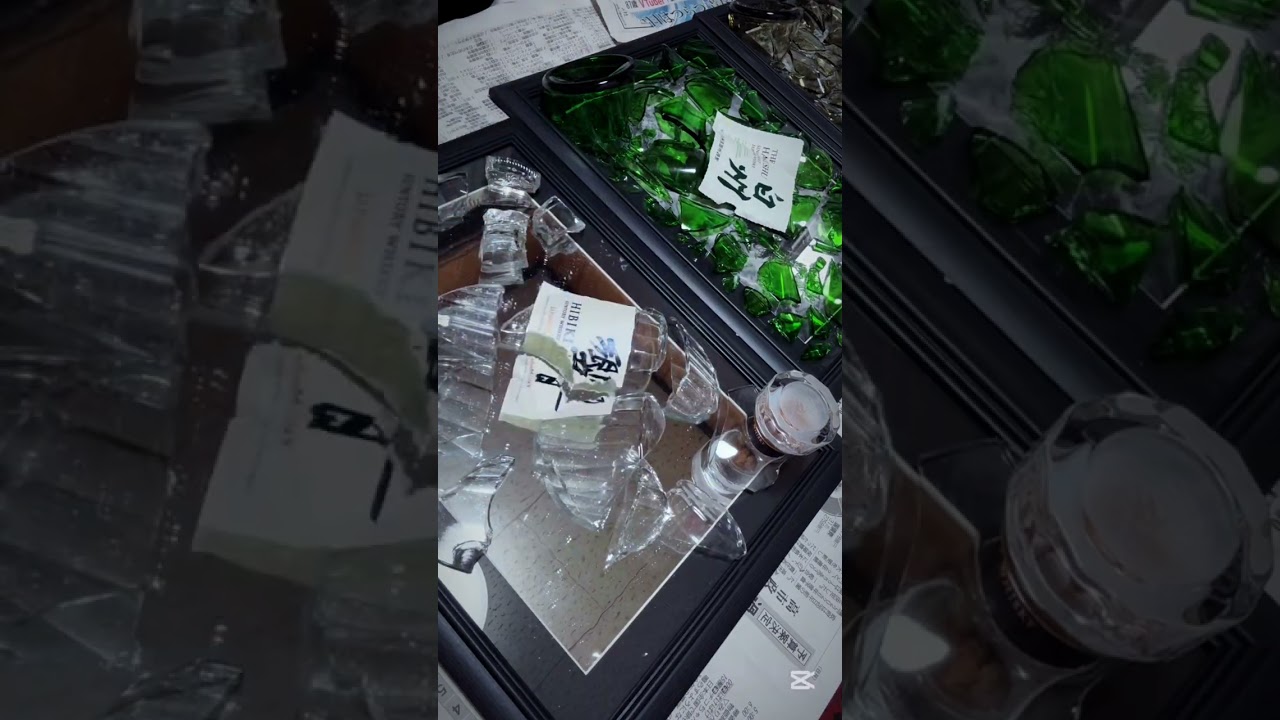 production】 Japanese Whiskey Crash Bottle Art - YouTube