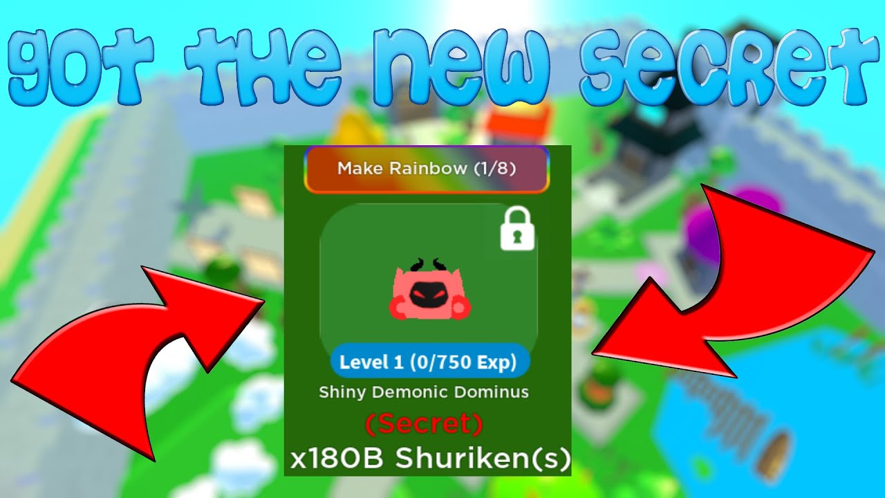 I GOT THE NEW SECRET PET IN NINJA CLICKER (0.000005%) DEMONIC DOMINUS / 10M EVENT + x10 SHURIKENS