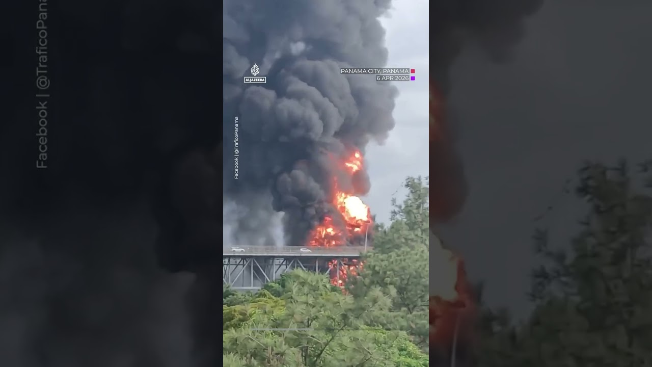 إغلاق جسر بنما بعد حادثة حريق مميتة في شاحنة صهريج