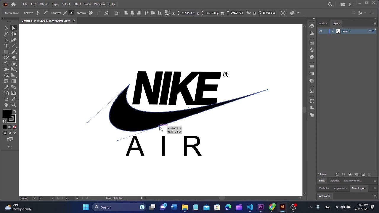 nike flight logo vector