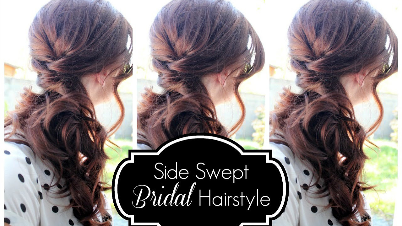Side Swept Braid | Wedding Hair - YouTube