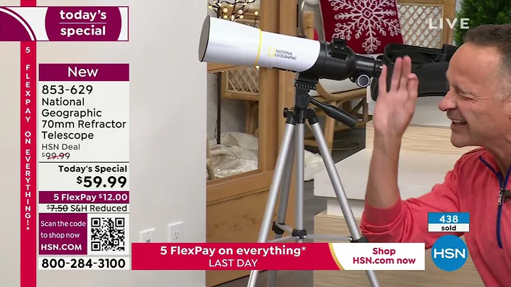 National Geographic 70mm Refractor Telescope w/ Tripod  ...