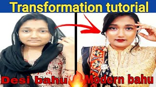 Transformation tutorial from "Desi bahu" to "Modern bahu". #shorts screenshot 5
