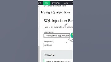 Trying sql injections for the first time #shorts #sql
