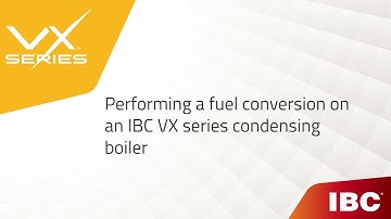 Fuel conversion on an IBC VX series condensing boiler