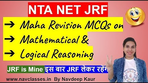 Maha Revision MCQs on Mathematical & Logical Reasoning | NTA UGC NET Sep 2020