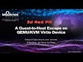 3D Red Pill:  A Guest-to-Host Escape On QEMU/KVM Virtio Device