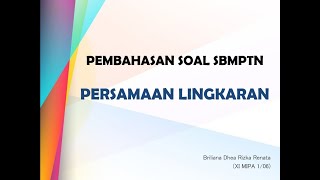 Pembahasan soal sbmptn persamaan ...