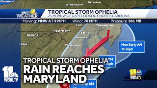 Team coverage tracking Tropical Storm Ophelia as it tracks toward Maryland