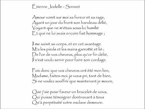 Jodelle (Étienne) : SONNET - Amour vomit sur moi sa fureur et sa rage,  @PoemeMinute