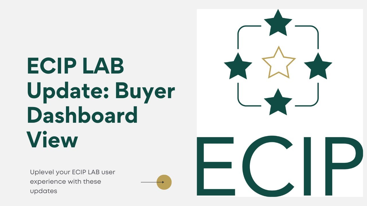ECIP LAB Update: Updated Buyer Dashboard - YouTube