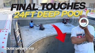 Final Touches on My 24 Foot Deep Scuba Pool | House Build #19
