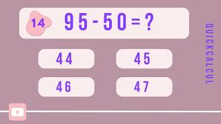 20 quick substractions for kids (& Adults!) Practice with QuickCalcul screenshot 2