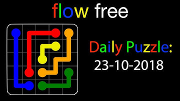 Flow free daily puzzles of October 23, 2018 SOLUTION - Gameplay Walkthrough (iOS & Android)