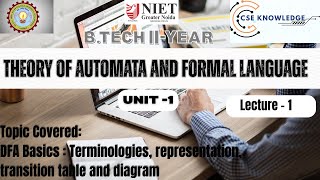 DFA (Deterministic Finite Automata) Basics | TAFL (Theory of Automata & Formal Languages)