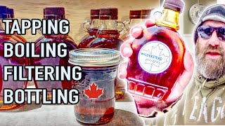 Making Maple Syrup At Home From Start To Finish  Every Step From Tap To Bottle | How To Make It