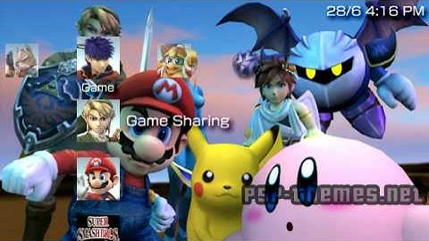 PSP Theme super smash bros mario PSP-Themes.NET