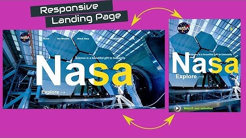 Responsive Landing Page Using HTML, CSS and Javascript (NASA)