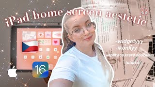 🌷✨AESTETIC IPAD HOMESCREEN- tutorial/česky🇨🇿