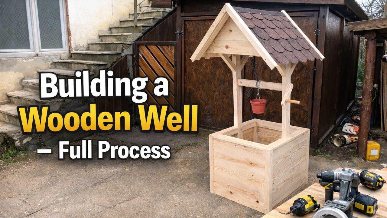Building a Wooden Well – Workshop Process🪚🪵