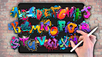 DRAW A GRAFFITI ALPHABET A to Z - Procreate drawing tutorial