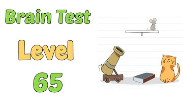 Brain Test Level 65 our cat is still hungry walkthrough solution